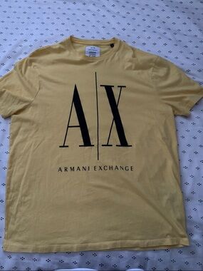Yellow Armani Exchange t-shirt